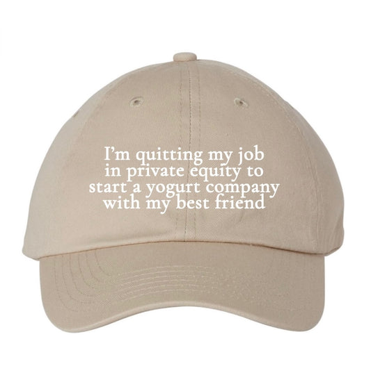 Quitting Private Equity For Yogurt Dad Hat